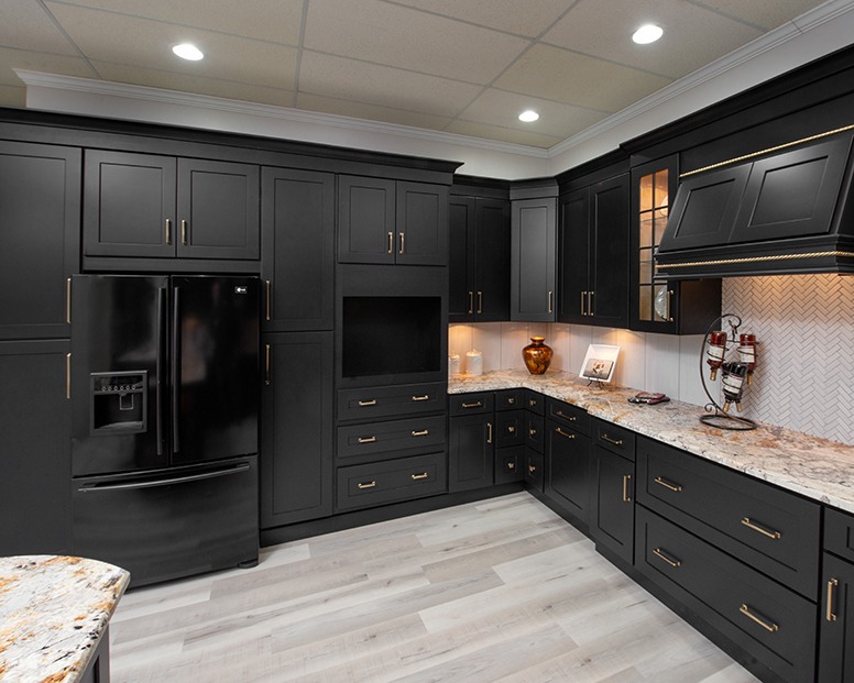 Midnight Black Shaker kitchen cabinets