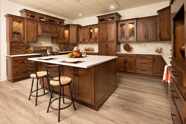 Rustic Hickory kitchen cabinets